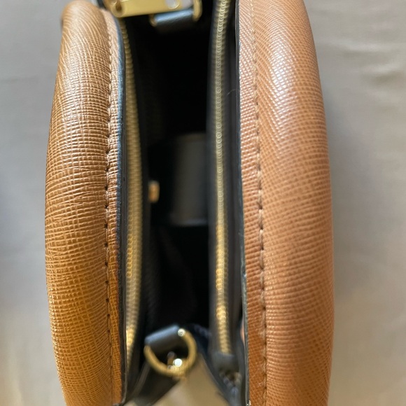 Christian Siriano Black and White Satchel with Tan Handles - Picture 8 of 13